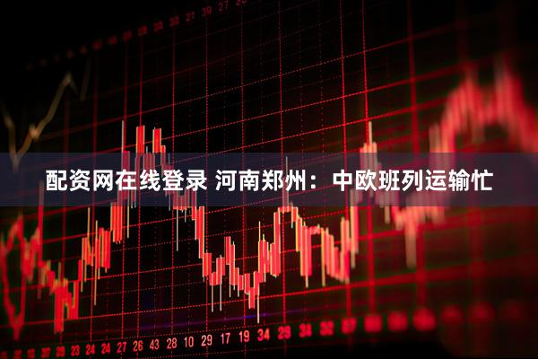 配资网在线登录 河南郑州：中欧班列运输忙